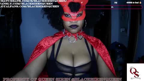 Snapshot of blacksirenqueen chatting on October 2025 09:02:02 AM Queen Siren online show from October 2025 09:02:02 AM