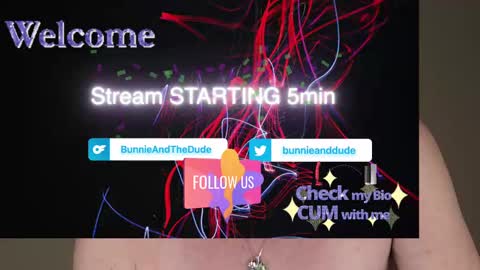 Snapshot of bunnieandthedude chatting on February 2025 03:12:02 AM BUNNIE and THE DUDE TheLebowskis online show from February 2025 03:12:02 AM