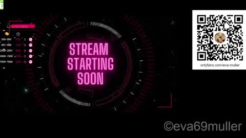 Snapshot of eva69muller chatting on February 2025 07:30:01 PM Eva  next show  8pm CEST AMST online show from February 2025 07:30:01 PM