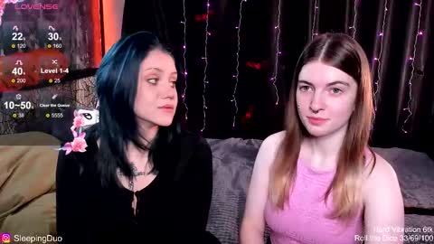 Snapshot of sleepingduo chatting on October 2025 09:21:02 AM Hi We are Iva and Angela Nice to meet u 3 online show from October 2025 09:21:02 AM