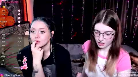 Snapshot of sleepingduo chatting on October 2025 11:17:01 AM Hi We are Iva and Angela Nice to meet u 3 online show from October 2025 11:17:01 AM