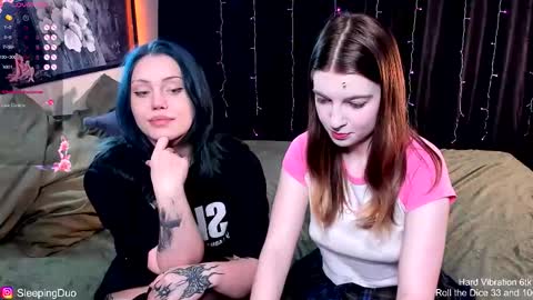 Snapshot of sleepingduo chatting on November 2025 12:04:01 PM Hi We are Iva and Angela Nice to meet u 3 online show from November 2025 12:04:01 PM