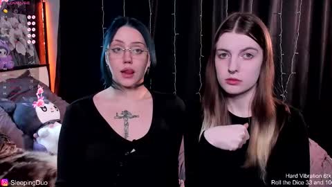 Snapshot of sleepingduo chatting on November 2025 03:26:02 PM Hi We are Iva and Angela Nice to meet u 3 online show from November 2025 03:26:02 PM