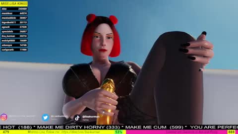  MISTRESS LISA  FIRST 3DXCHAT CAMGIRL   3dxchat anime gaming mistress domina online show from December 2024 10:26:02 PM
