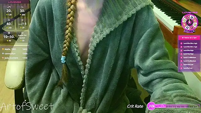 Snapshot of ArtofSweet chatting on January 2025 12:02:01 AM ArtofSweet online show from January 2025 12:02:01 AM