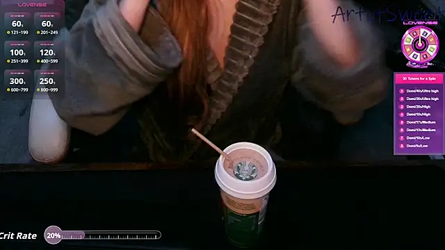 Snapshot of ArtofSweet chatting on October 2025 08:00:02 PM ArtofSweet online show from October 2025 08:00:02 PM