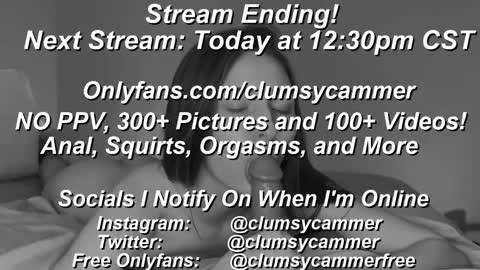 B Bri ClumsySCHEDULE online show from February 2025 02:48:02 PM